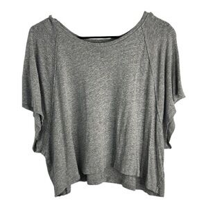 We The Free Women’s Heather Gray Cropped Short Sleeve Tee Size L